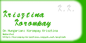 krisztina korompay business card